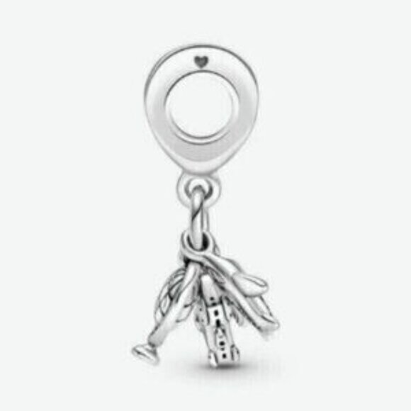 Pandora Airplane, Globe & Suitcase Dangle Charm - Picture 4 of 5